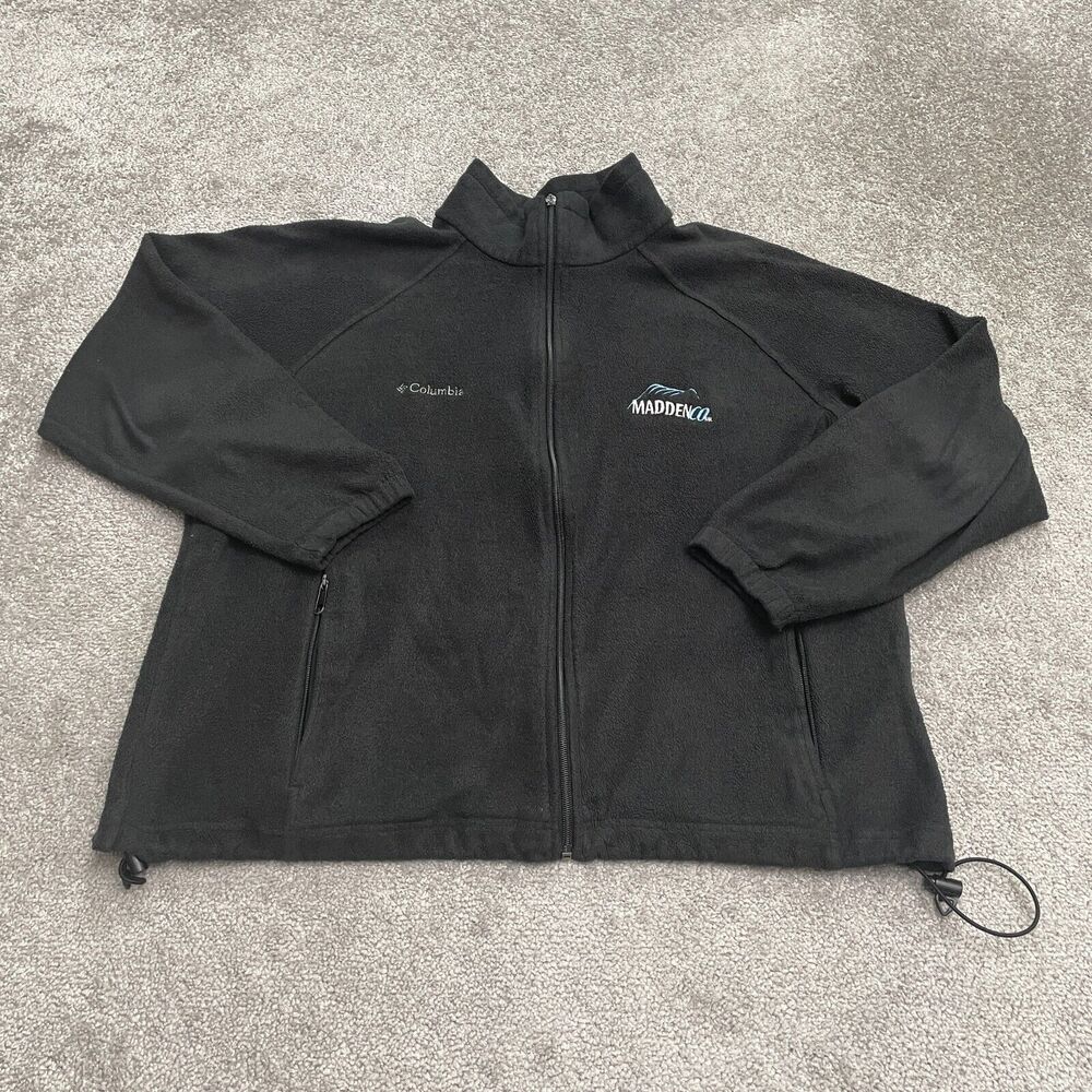 Columbia Benton Springs Fleece Jacket Womens 1X Black Full Zip Outdoor Hiking